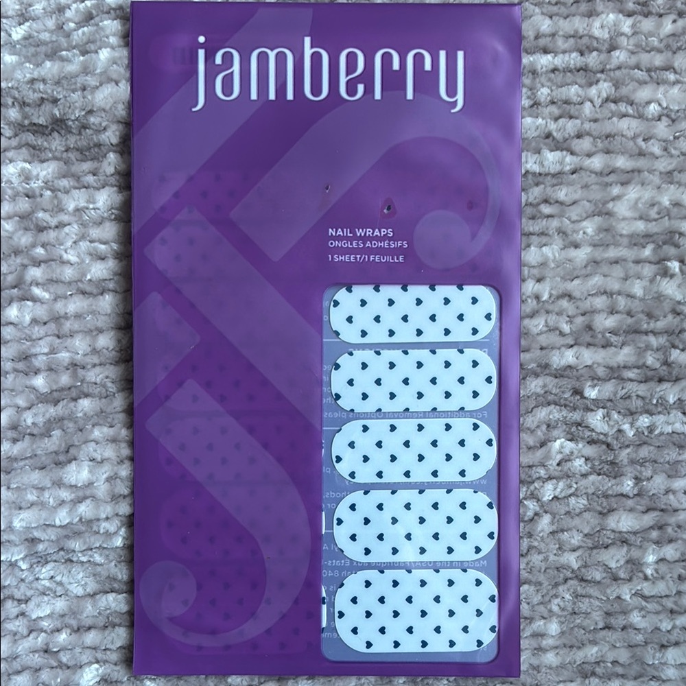 Jamberry “Puppy Love” Nail Wraps in White and Blue